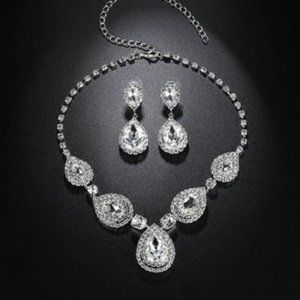 NS31 | Luxury Wedding Statement Necklace Set